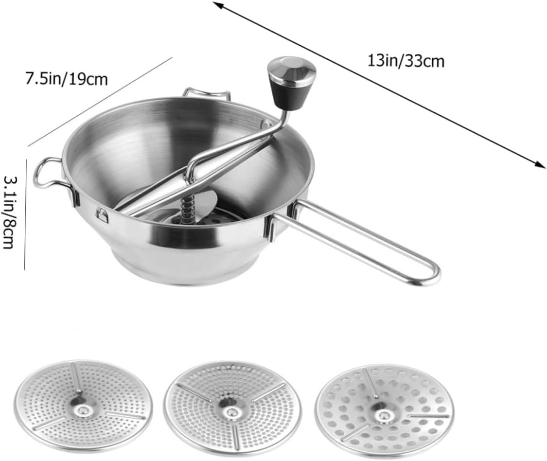PRETYZOOM Manual Potato Masher Potato Ricer Stainless Steel Handheld for Mashing Sweet Yams Pumpkins Easy to Clean Comfortable Grip Fine Mashing Quality Craftsmanship