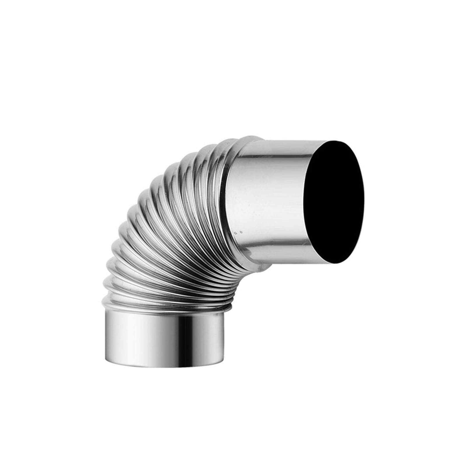 1pc Elbow Pipe Elbow Chimney Liner Bend Stainless Steel Multi Flue Stove Pipe 60 70mm 80mm Gas Water Heater Exhaust Pipe Chimney(60mm)