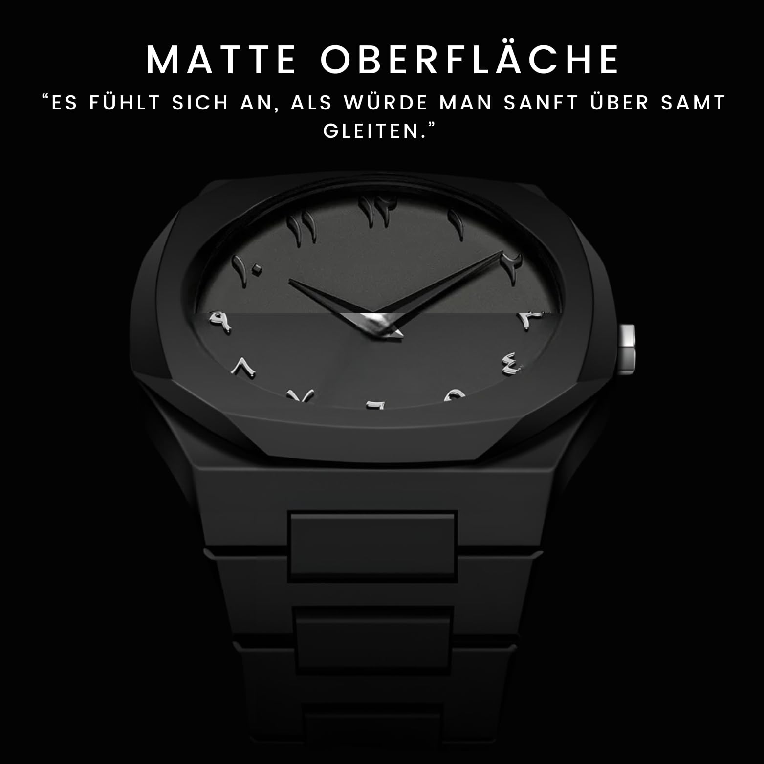 S&T Design Quarzuhr Herrenuhr Armbanduhr Elegant Herren Uhr (inkl. Armbandkürzer, Ultra leicht (54g), Ultraleicht, Arabische Zahlen, Matt, Rostfrei, Polycarbonat Männer Uhr