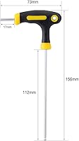 Vista 2 de uxcell Llave hexagonal magnética con mango en T de punta de bola métrica de 0.118 in