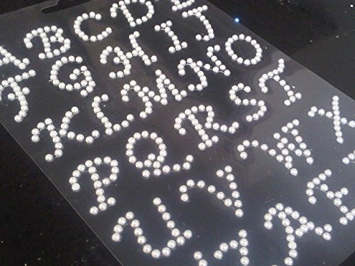 Craftbuddyus 60 Self Adhesive Diamante Pearl Letters Alphabet Abc Stick On Gems Card Making Craft #TOP2