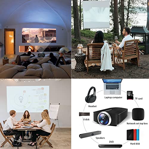 Mini Projector, Native 1080P Portable Projector Kids Projector Outdoor Home Theater Movie Projector With Hdmi/Usb/Sd/Av For Ios/Android/Windows/Ps5/Computer/Tv (Yg500) #TOP4