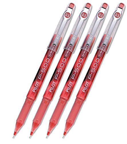 Pilot Precise P-500 Bolígrafo Gel Punta Extra Fina Rojo 4-pack