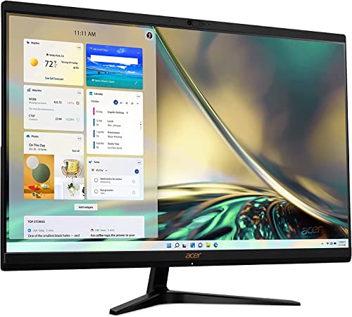 Image of Acer Aspire 27 inch FHD Premium All-in-One Computer | 12th Gen Intel Core i5-1235U | Intel Iris Xe Graphics | Wireless Mouse & Keyboard | Windows 11 (Black, 16GB RAM | 512GB SSD)