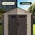 YOCONYO 8x6 FT Outdoor Storage Shed with Floor, Waterproof Plastic Shed with Window ? Lockable Door, Patio Sheds for Garden, Backyard, Tool Storage
