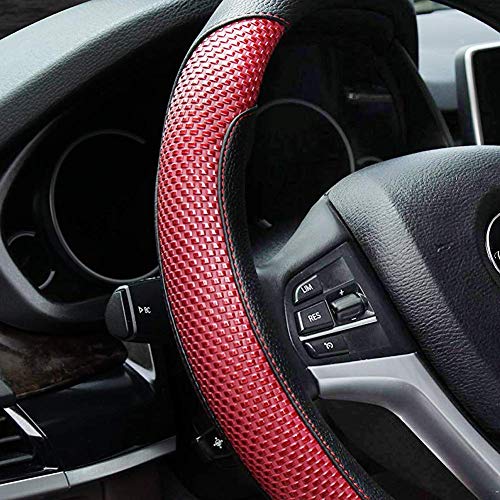 Valleycomfy Steering Wheel Cover With Microfiber Leather For Car Truck Suv 15 Inch (Red) #TOP1