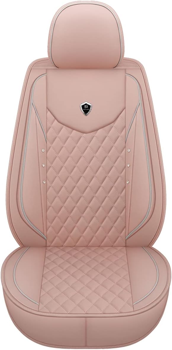 Car Seat Cover for Women Full Set Crystal Front and Rear Seat Covers for Cars Bling Car Seat Cushion Universal Auto Accessories Non-Slide Automotive Covers (Crystal Pink)