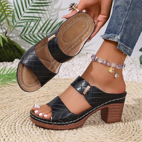 Vestiqs Orthopedic Sandals, Work Sandals for Women Office, Women's Solid Color Orthopedic Stylish Sandal2