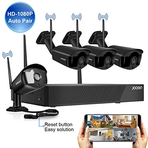 JOOAN 4 Channel DVR for Security Camera Motion Detection DVR Recorder with Monitor