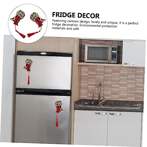 Uthclo 07T21IYK3NJPKCH9USW015Z 1 Pair Chinese New Year Fridge Magnets Adorable Refrigerator Magnet New Year Magnet Spring Festival Fridge Magnet Chinese Year Fridge Magnet Magnetic Refrigerator Decor thumb #2