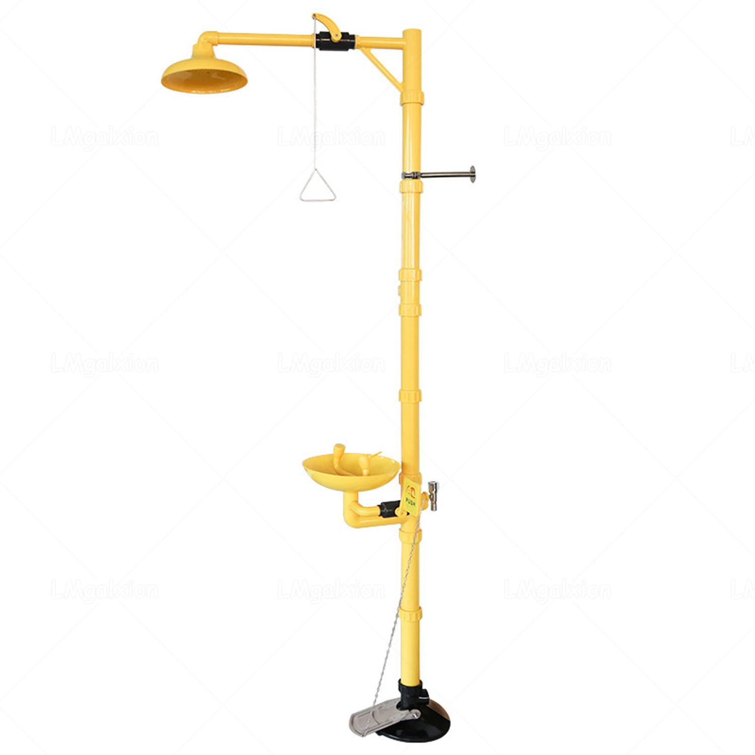 Estación Combinada Ducha Y Lavaojos con Protección Anticongelante,Incluye Tapa Antipolvo,Boquillas Antiobstrucción,con Pedal,para Fábricas Y Hospitales