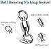 AMYSPORTS Ball Bearing Swivels Connector High Strength Stainless Steel Solid Welded Rings Barrel Swivels Saltwater Freshwater Fishing 50pcs 78lbs