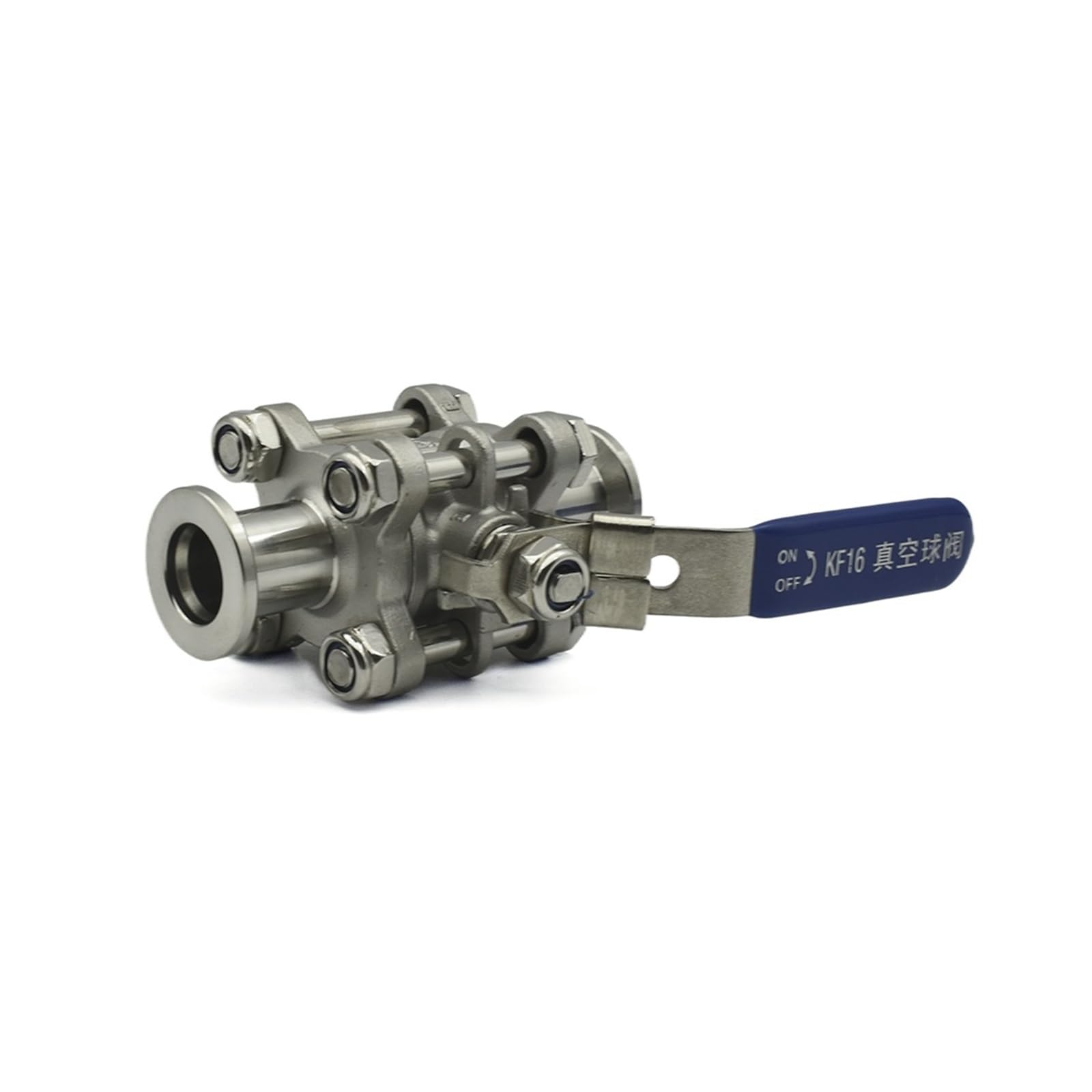 Válvula de bola manual de alto vacío de tres piezas KF SS304 acero inoxidable KF16 KF25 KF40 KF50 Brida de instalación rápida leisurely(KF25)