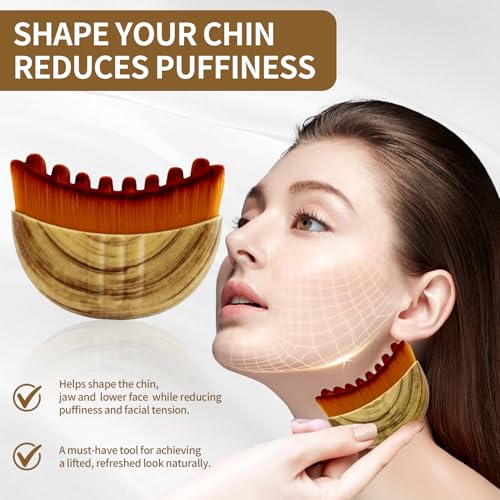 Image of Lymphatic Contour Face Brush,Dry Lymphatic Contour Face Brush Soft Set,Lymphatic Drainage Massager for Face,Chin & Neck Relaxation,PortableBeauty Tool with Travel Case.