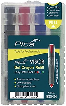 Pica 93004 Visor Dry Erasable Refill 4PK Colores Surtidos (Paquete de 3)