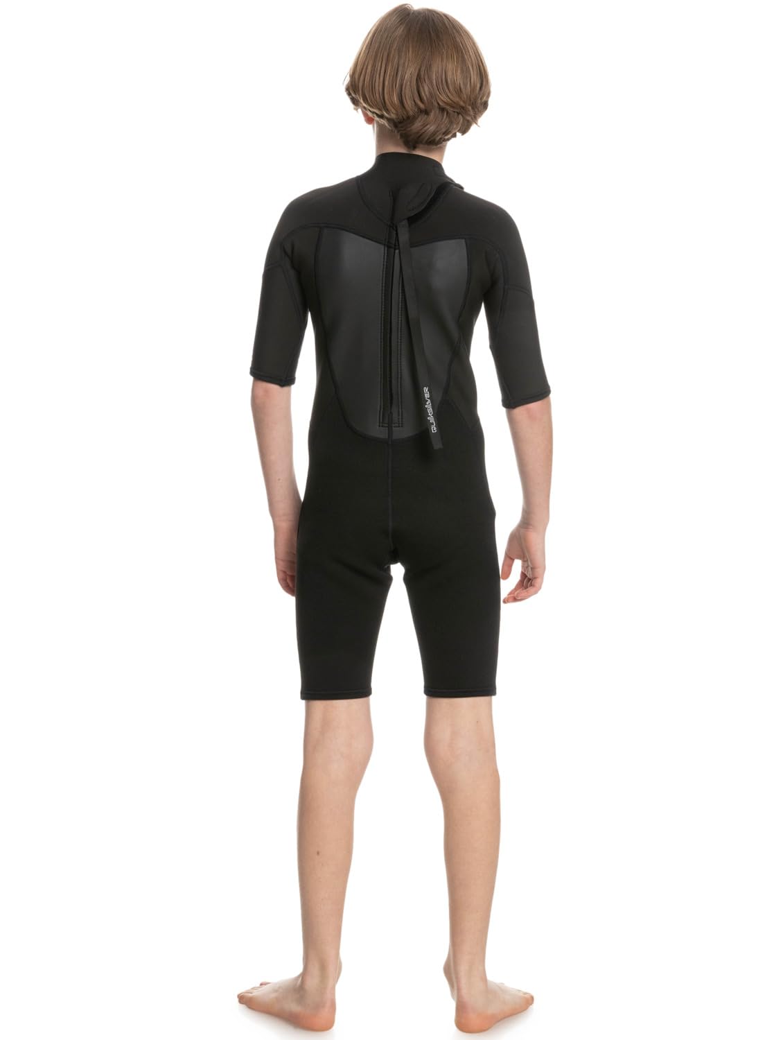 Quiksilver Prologue 2023 Combinaison de plongée Courte à Manches Courtes et Fermeture éclair dans Le Dos pour garçon Noir 2 mm