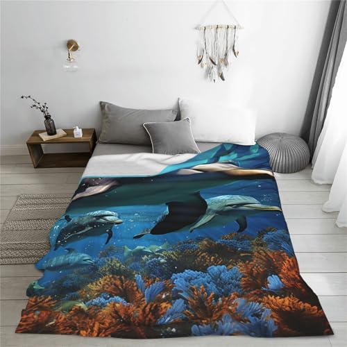 Couverture dauphin douce en microfibre pour des soirées cocooning