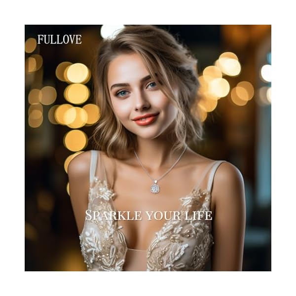 InfinityLove Heart Necklaces for Women, 5-3 Carats Moissanite, Sterling Silver Pendant Jewelry, Anniversary Birthday Gifts for Wife, Girlfriend, Daughter, Mom - Image 3