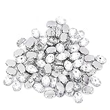200 Pcs Acrylic Ellipse Charms | DIY Craft Supplies for Clothing/Shoes/Bags | 5 Sizes Silver Embellishments | Ornament Accessories for Jewelry Making (Oval 18 * 25MM)