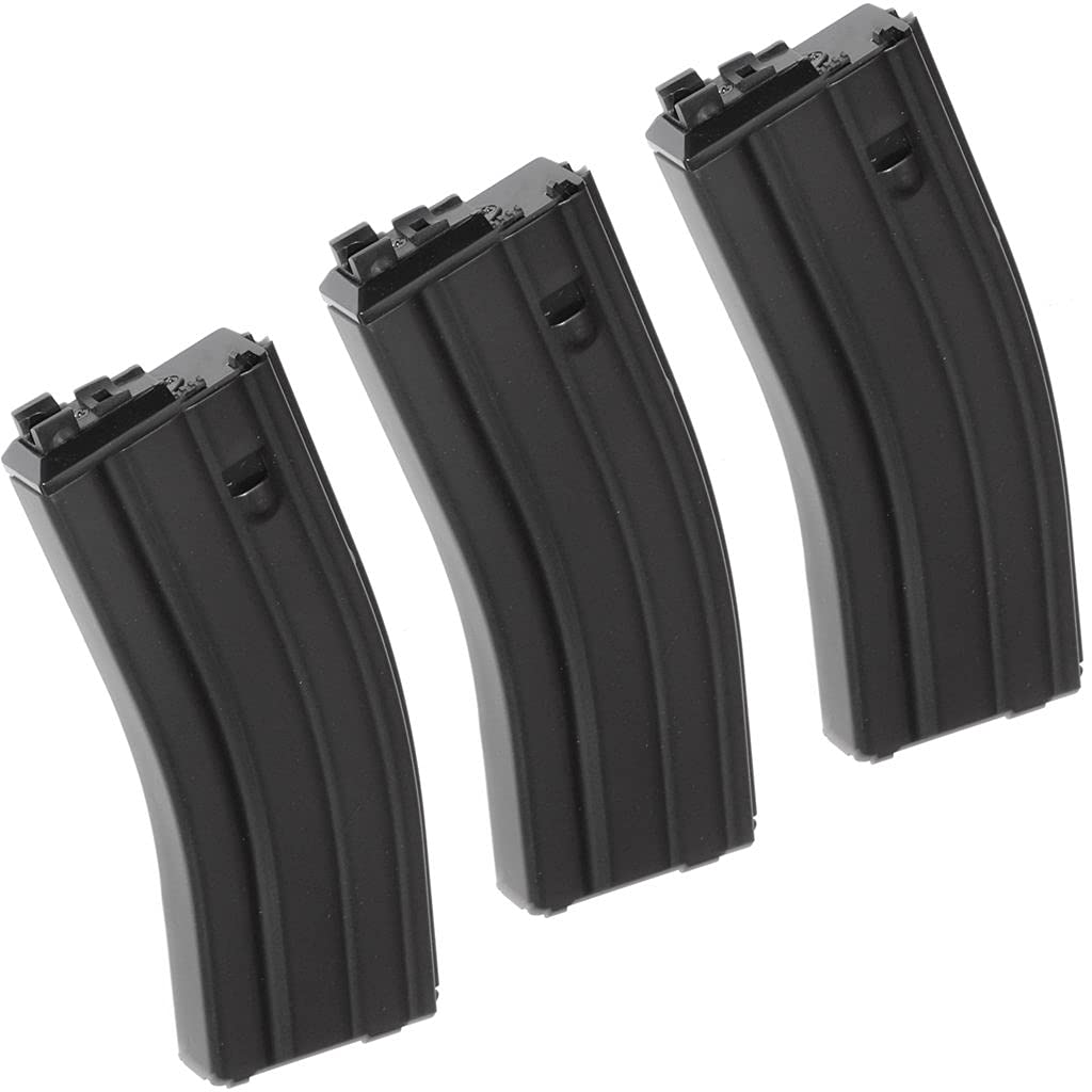 Airsoft Gear Parts Accessories WE (WE-TECH) 3pcs 30rd Gas Magazine for WE Open Bolt L85 / SCAR-L / R5C / T65 / HK416 / AR M4 M16 GBB Rifle Black