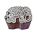 Handcarved Elephant Animal Motif Wooden Stamp for Printing - DIY Henna Fabric Textile Paper Clay Pottery Block Printing Stamp