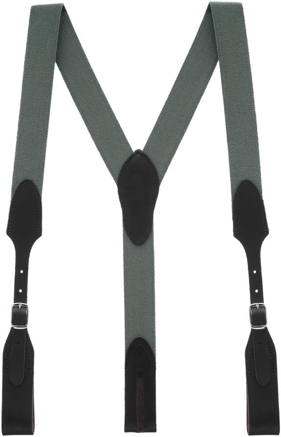 Suspender Store Rugged Comfort Extra-Sturdy Elastic Suspenders - Y-Back - Belt Loop - 5 Colors & Sizes Including Big & Tall