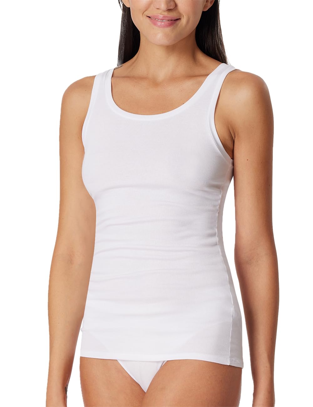 SchiesserWomens Organic Cotton Vest - Pure Rib Underwear