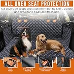 Dog Car Seat Cover for Back Seat, Black - Image 2
