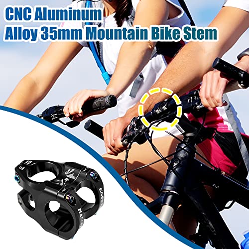 X AUTOHAUX Aluminum Alloy 35mm Mountain Bike Stem Handlebar Accessories Black - Image 2