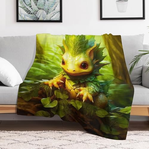 Couverture polaire flannel dinosaure haut de gamme 150x200 cm plaid thermique grand confort - 3