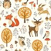 20 Servietten Lustige Tiere aus dem Wald | Fuchs | Hase | Reh | Kinder | Herbst 33x33cm