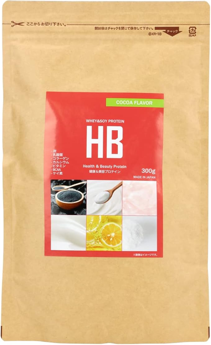 ホエイ&ソイプロテイン 300g (約30回分) 粉末タイプ 計量スプーン付 国産 豊富な栄養素 飲みやすい