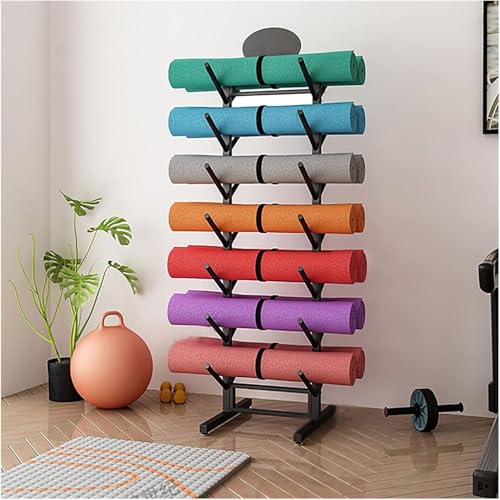 Organisateur tapis de yoga autoportant à grande capacité de rangement