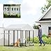 PawHut Outdoor Dog Kennel with Roof, 6' x 6' x 6' Heavy Duty Welded Wire Dog Playpen Enclosure with Escape-Proof Lock, UV-Resistant & Waterproof Cover, for Large Dogs, Chickens, Ducks, Silver