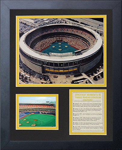 Legends Never Die "Pittsburgh Pirates Three Rivers Stadium" Aerial Framed Photo Collage, 11 x 14-Inch (11164U)