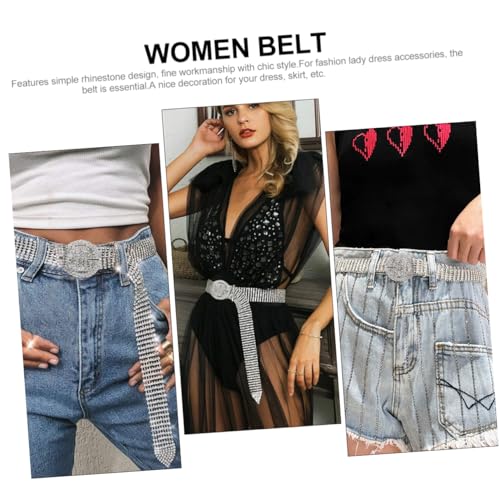 VALICLUD Rhinestone Waist Belt for Women Alloy Fashion Waistband Sparkling Shining Belt for Dresses and Jeans for Parties and Casual Outfits3