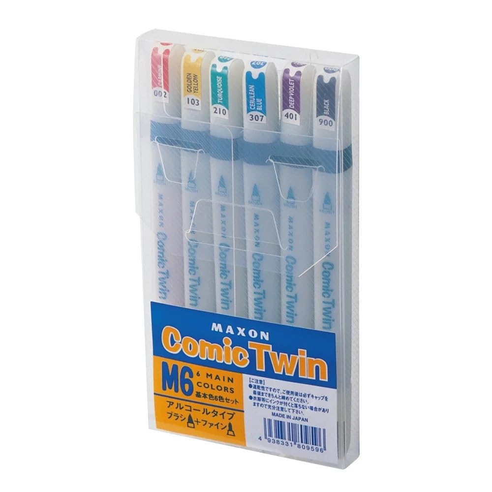 Amazon.co.jp: マクソン アルコールマーカー コミックツイン 6色セット