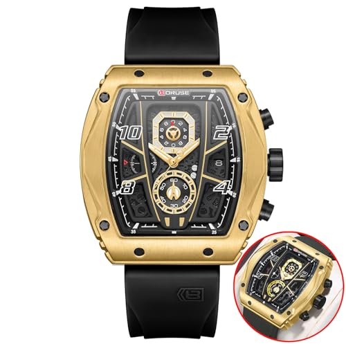 Montre chronographe pour homme au design militaire robuste et finitions soignées