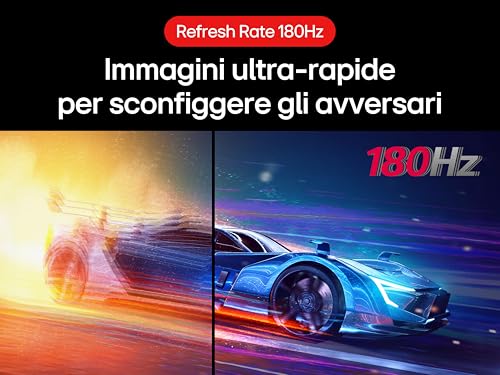 UltraGear 27GS60QC Monitor Gaming 27" Curvo QHD (2560x1440), 180Hz, 1ms, AMD FreeSync Premium, HDR 10, HDMI 2.0, DisplayPort 1.4, AUX, Flicker Safe, Nero - Monitor - Immagine 6