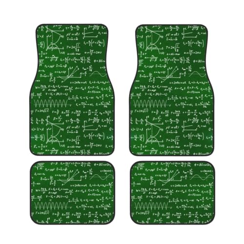 Alfombrillas de neopreno para coche con fórmulas matemáticas universales negras