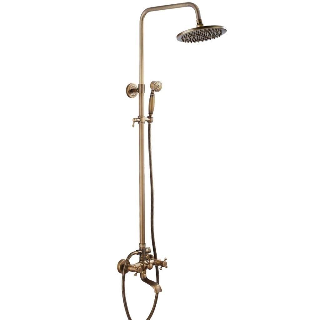 Système de douche avec mitigeur complet rétro et douchette vintage pour baignoire