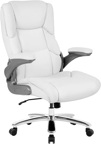 Miniatura 8 de PayLessHere Silla de oficina grande y alta, silla de escritorio ajustable de cuero ejecutivo de 400 libras con reposabrazos, silla de escritorio