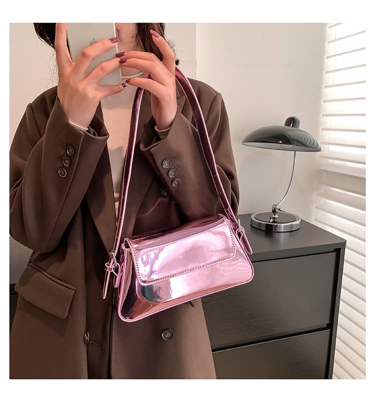 Small Shoulder Bag for Women Black Purse Cute Handbag Underarm Purse Stylish Tote with Adjustable Strap4