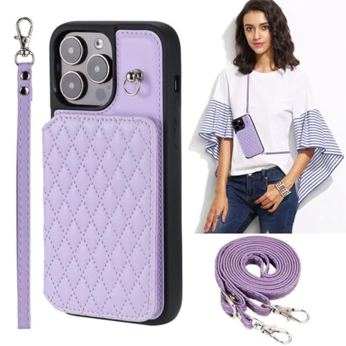 Étui en cuir à rabat ENILSA pour iPhone 13 Pro Max avec cordon chic - 2