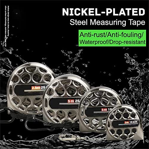 Stainless Steel Anti-Corrosion Retractable Metric Ruler - 25-Foot Tape Measure, Heavy Duty Retractable Metric Ruler, Waterproof & Wear-Resistant, Impact Tape Measure For Daily Use (3M X 16Mm) #TOP6