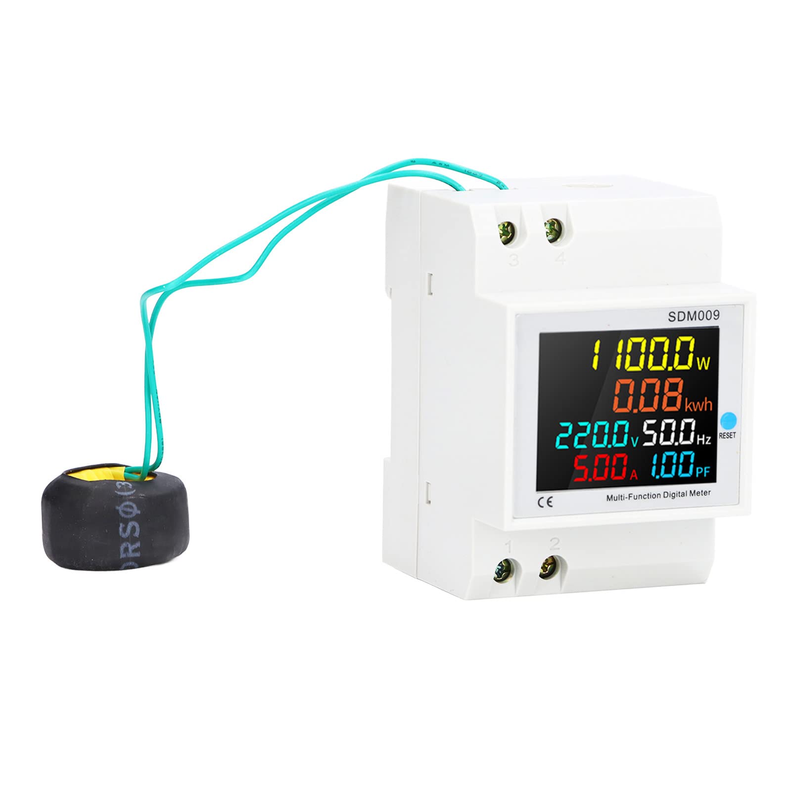 TrueCartPower Line Monitor, Single Phase Rail Type Digital Display Accurate Current Meter for Indoor-image-11