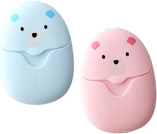 INOOMP 2piezas Jabón Desechable Mini Papel para Lavado De Manos Portátil y para Camping y Actividades Sin Olores Peculiares Colores Surtidos Azul Rosa