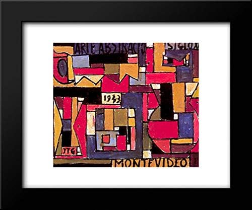 ArtDirect Abstract Art In Five Tones And Complementaries 24x20 Framed Art Print by Joaquin Torres Garcia