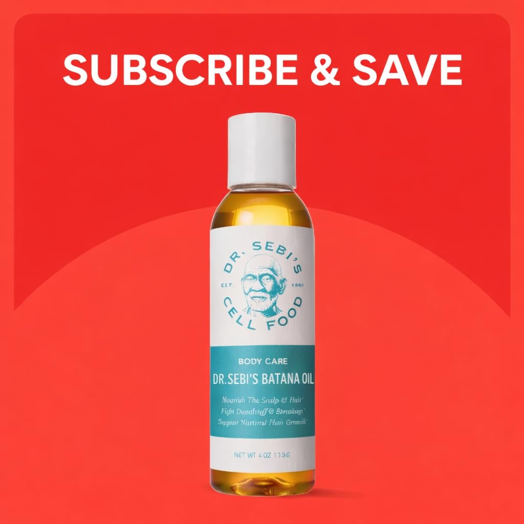 Dr. Sebi’s Batana Oil for Hair Growth – 100% Natural Hair Oil with Coconut and Olive – Supports Scalp Health and Stronger Hair – Plant-Based Formula – 1 Month Supply (4 fl oz)