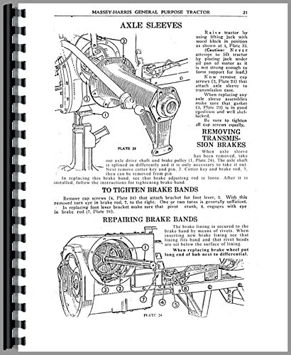 Service Manual Massey Harris GP 4WD Tractor      Plastic Comb